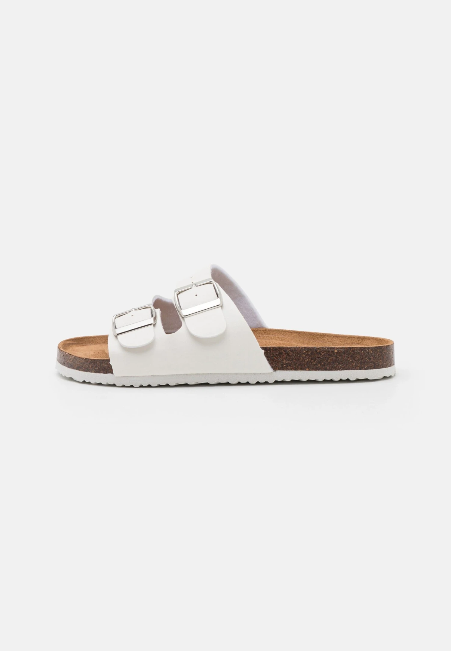 Rex Double Buckle Slide - Pantuflas - White Texture 2 Rex Double Buckle Slide - Pantuflas - White Texture - Imagen 2