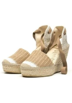 Vidorreta Ganchillo - Zapatos De Plataforma - Camel/Blanco -Mundo De Zapatos 216f0c9d75794d148cec0233c4ece795