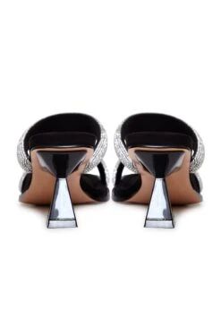 1663 - Cesare Gaspari Jewel High Heeled Sandals Suede Jewel High Heeled Sandals - Sandals - Cesare Gaspari - Sandalias - Black -Mundo De Zapatos 2247adf2b4a3449ba83d3fbf022b48c6