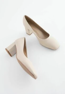 Next Forever Comfort Square Toe Court Regular - Tacones - Bone -Mundo De Zapatos 326799e90fa247ec94ebf0205eb2021a