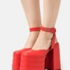 Lamoda Video Games - Sandalias Con Plataforma - Red
