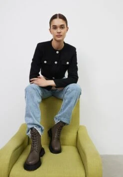 Botines Con Cordones - Mocco