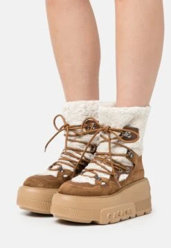 Casadei Nexus Skipass - Botines Con Cordones - Brown/White