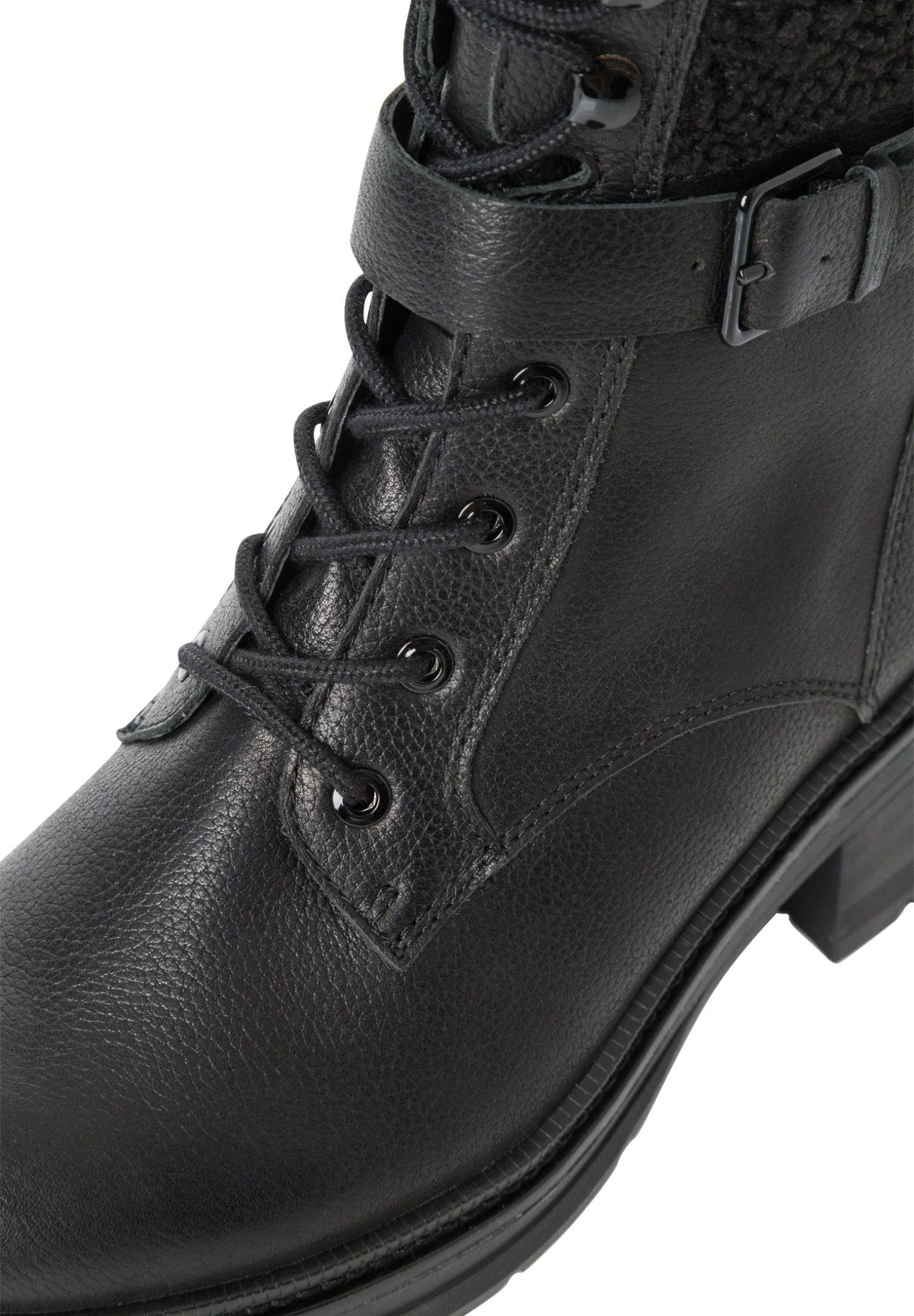 Botines Con Cordones - Black Uni 5 Botines Con Cordones - Black Uni - Imagen 5