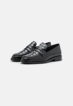 3.1 Phillip Lim Alexa Eyelet Penny Loafer - Mocasines - Black -Mundo De Zapatos 78c72e5ad7f0477b82cb019394ffe36b