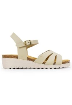 Sandalias Con Plataforma - Beige