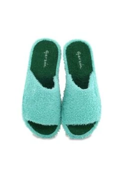 Spa Parquet Rizo - Pantuflas - Verde -Mundo De Zapatos 80e3ea537848471690893d302657a84c