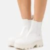 Calvin Klein Jeans Chunky Combat Chelsea Boot - Botines Con Plataforma - White