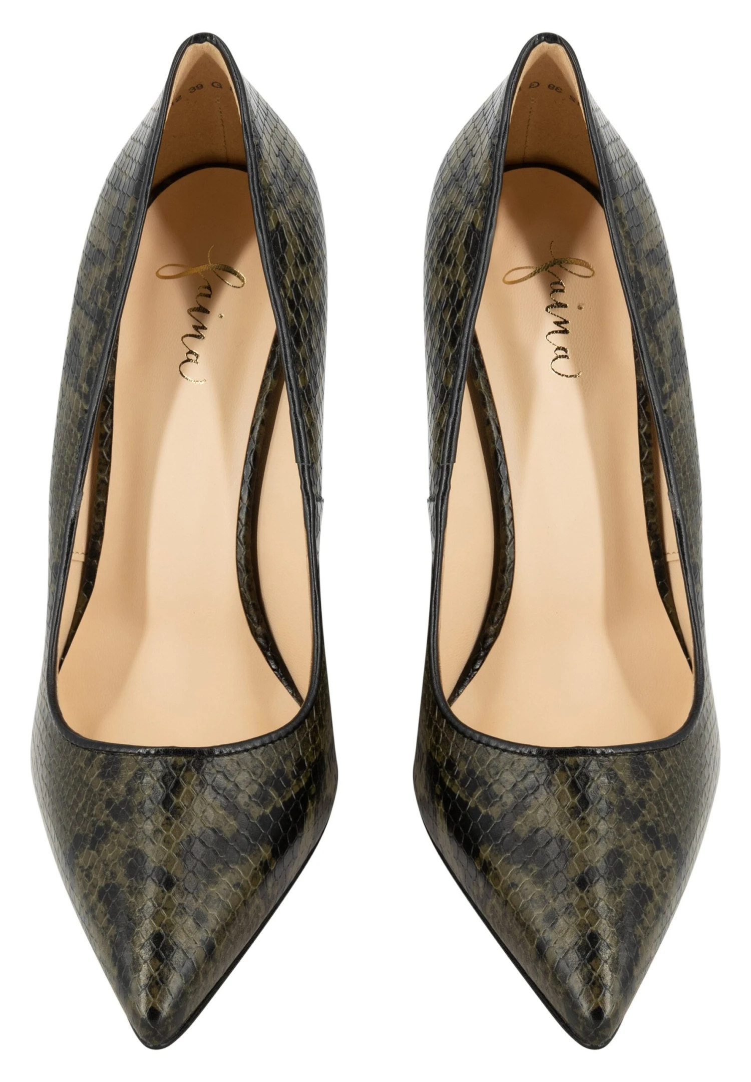 Faina Mit Reptil Prägung - Tacones - Grün Schlange 3 Faina Mit Reptil Prägung - Tacones - Grün Schlange - Imagen 3