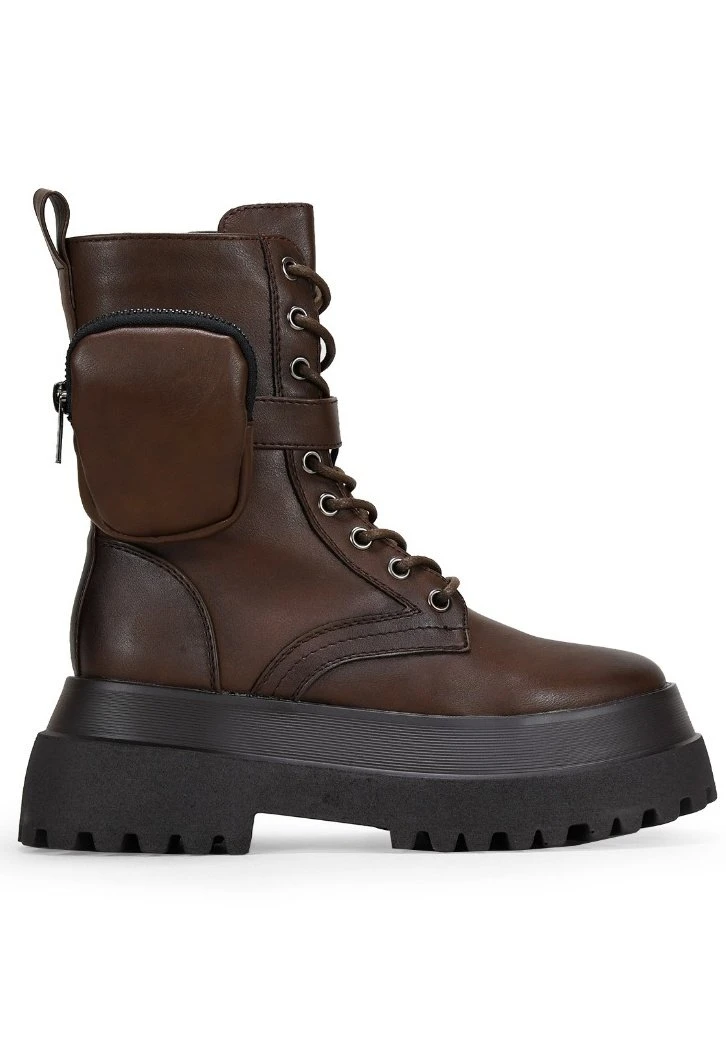 Botines Con Cordones - Marron 3 Botines Con Cordones - Marron - Imagen 3