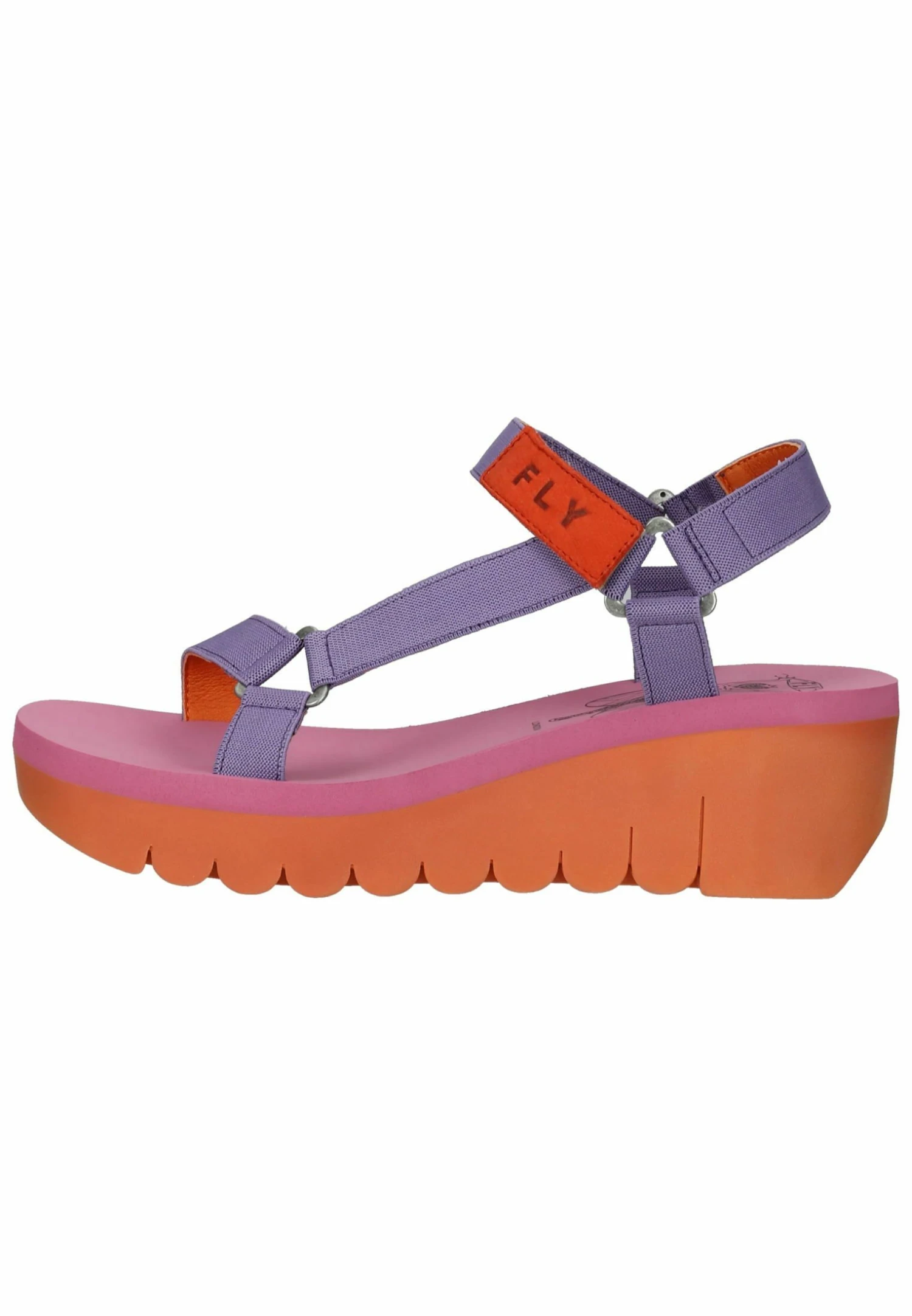 Fly London Sandalias Con Plataforma - Orange Violet Rose 1 Fly London Sandalias Con Plataforma - Orange Violet Rose
