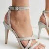 New Look Glitter Stiletto - Sandalias De Tacón - Silver