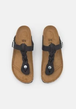 Birkenstock Gizeh Braided Regular- Pantuflas - Black -Mundo De Zapatos aa6076e1b72648079ac856c170d23ede