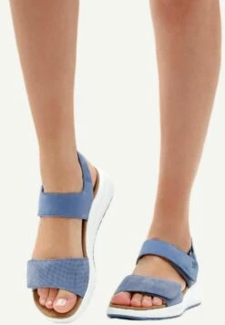 Caprice Sandalias De Cuña - Jeans Nubuc