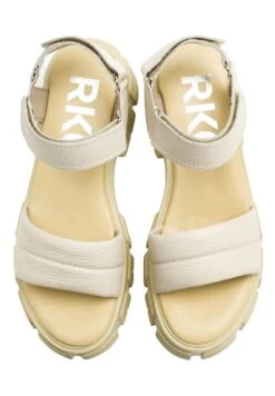 Sandalias Con Plataforma - Kremowy -Mundo De Zapatos b14280cc276a4521a293eb190545c95c