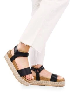 Sandalias De Cuña - Black