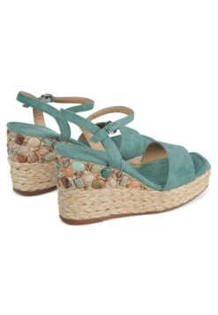 Alma En Pena Laspalas - Sandalias De Cuña - Verde -Mundo De Zapatos b9b4bfc96da44637b52a8e326ca96644