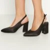 PointedCourt- Tacones - Black