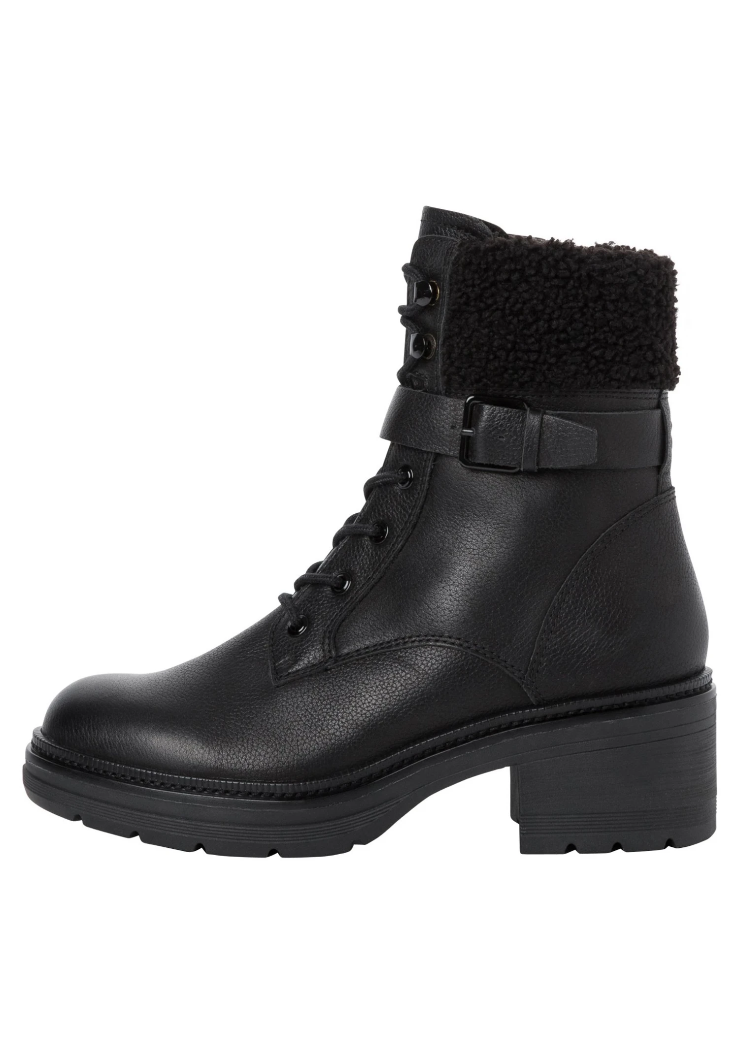 Botines Con Cordones - Black Uni 2 Botines Con Cordones - Black Uni - Imagen 2