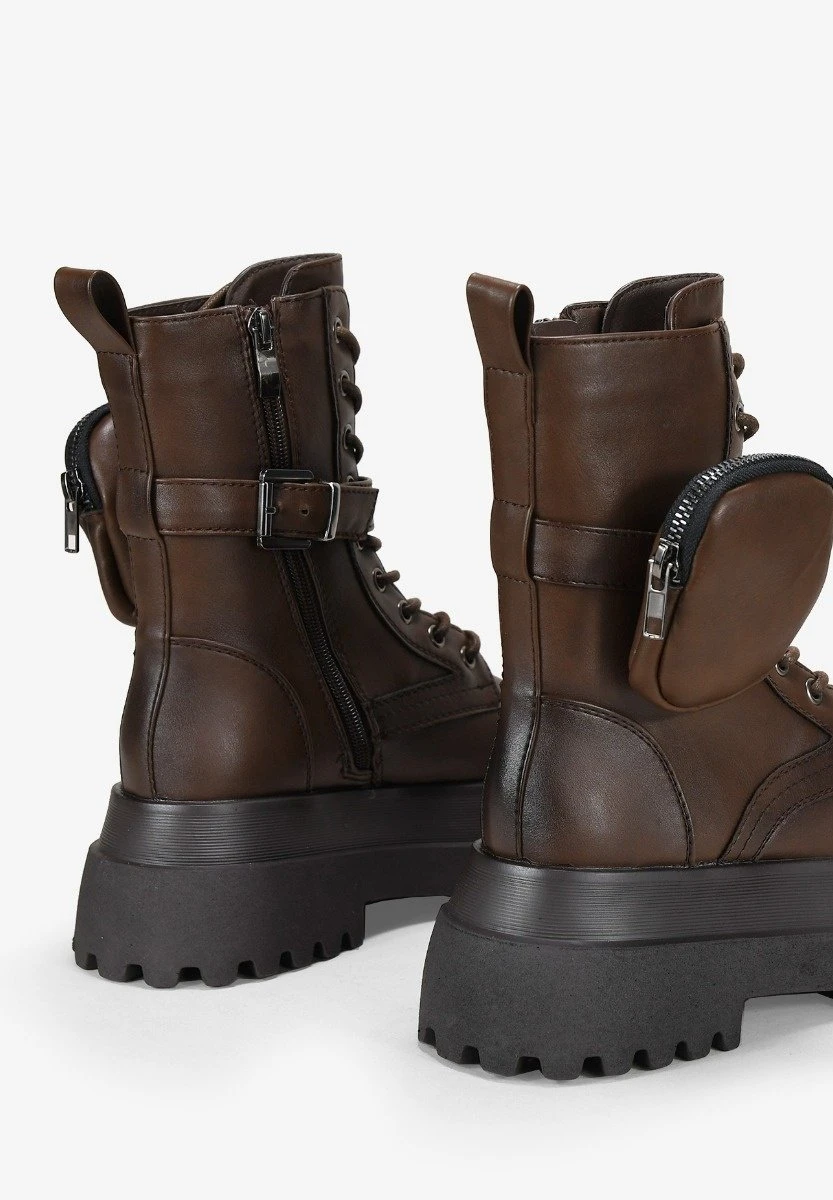 Botines Con Cordones - Marron 5 Botines Con Cordones - Marron - Imagen 5