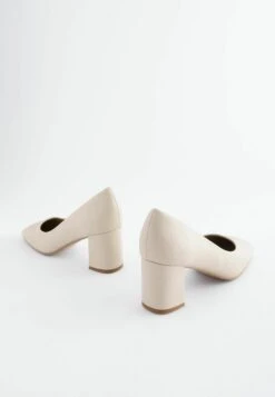 Next Forever Comfort Square Toe Court Regular - Tacones - Bone -Mundo De Zapatos f3daf2493585482a9f0aacd4f005927a