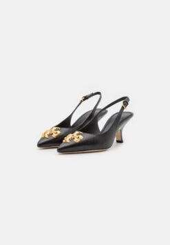 Tory Burch Eleanor Sling Back- Tacones - Black -Mundo De Zapatos faaa8577ed10411f8d8e036b8177f532