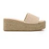 Plataforma Rafia - Sandalias - Beige